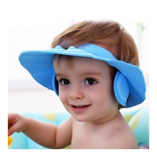Bebek Banyo Şapkası Düğmeli Kulaklıklı